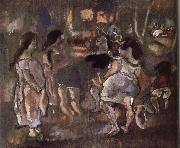 Jules Pascin Suburb oil painting